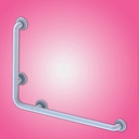 Corrimano angolare di sicurezza 78 x 55.5 cm per disabili colore bianco