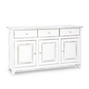 Credenza rustica con 3 ante e 3 cassetti - Dimensioni: 150x45x90 cm