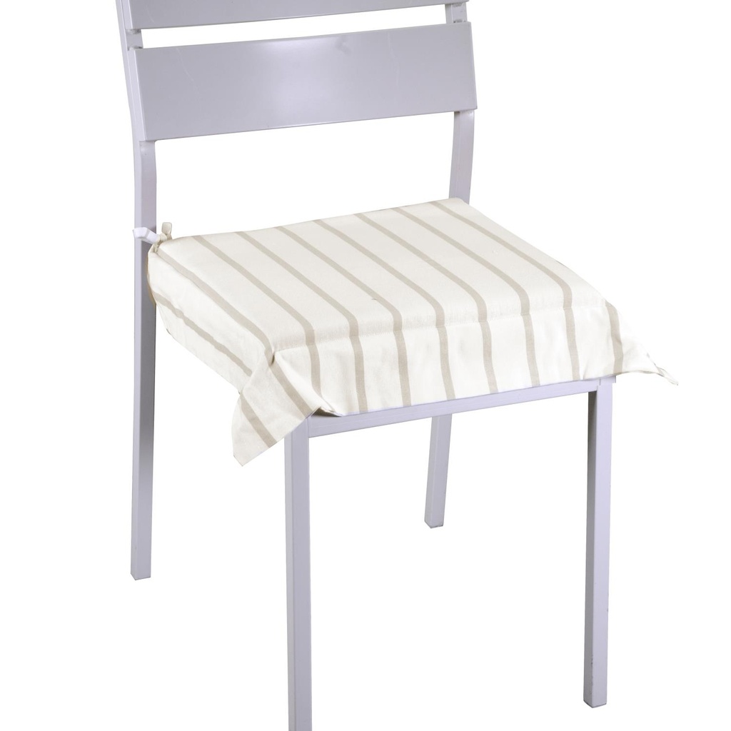 Cuscino Flora Stripe Beige Quadro 40x40x4 cm