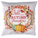 Cuscino tessuto con zucca bianco 43x43 cm