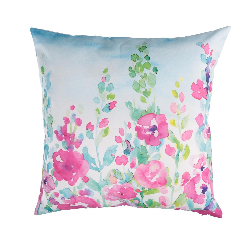 Cuscino Fiori Quadro in Tessuto - 43x43x12 cm