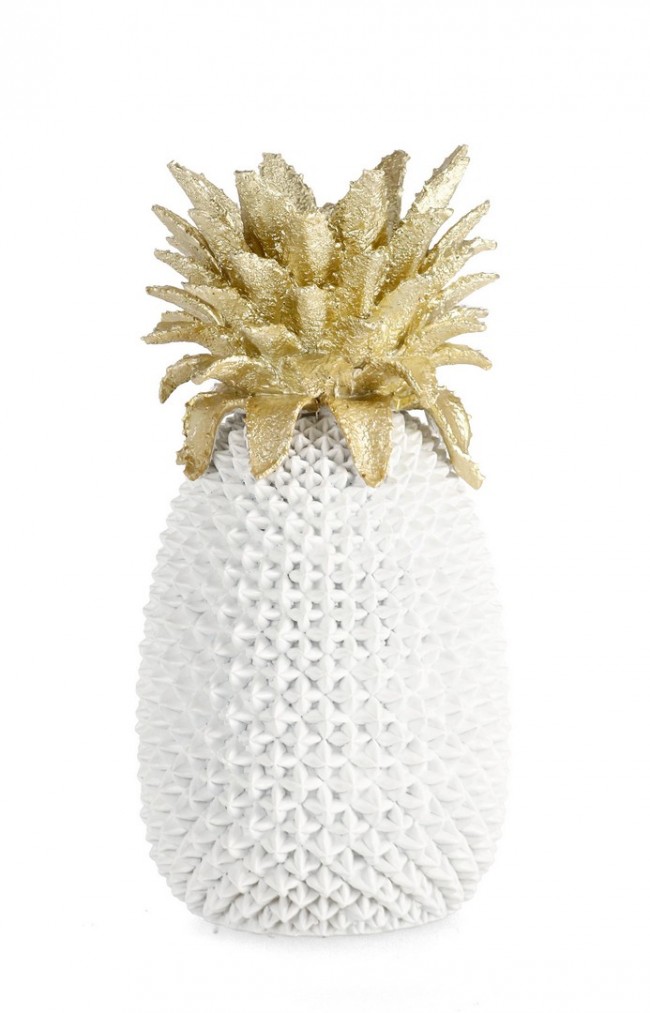 Decorazione Ananas Surabaya Bianco H49,5