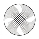 Decorazione Parete Zaira Nero D90 - Design Elegante e Moderno - Alta Qualità - Dimensioni: 90x1,8 cm