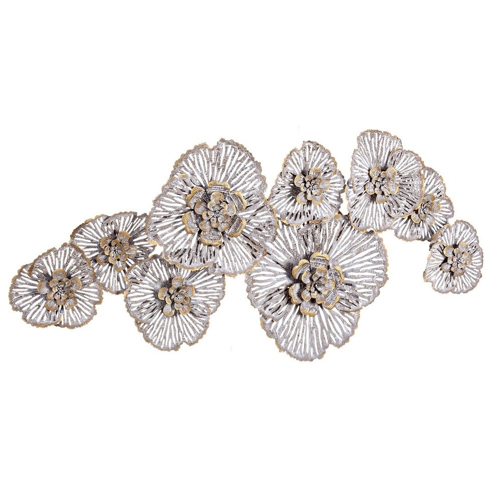 Decorazione floreale da parete in ferro Aurum 115 x 54 cm