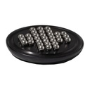 Decorazione Gioco Solitario Legno 19x19x2 cm Palline Alluminio