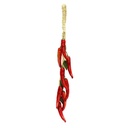 Decorazione vegetale artificiale peperoncino intrecciato 8 pezzi cm10x50x3
