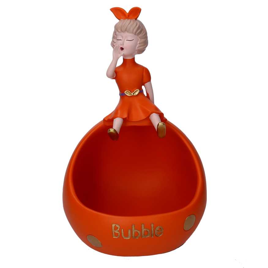 Svuotatasche arancione in resina per organizzare i tuoi oggetti personali - 29x19x19 cm