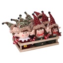 Confezione di 12 pezzi di tessuto elfo verde rosso cm26x18x23