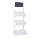 Espositore Darik 3 cesti bianco 60x45x200h cm