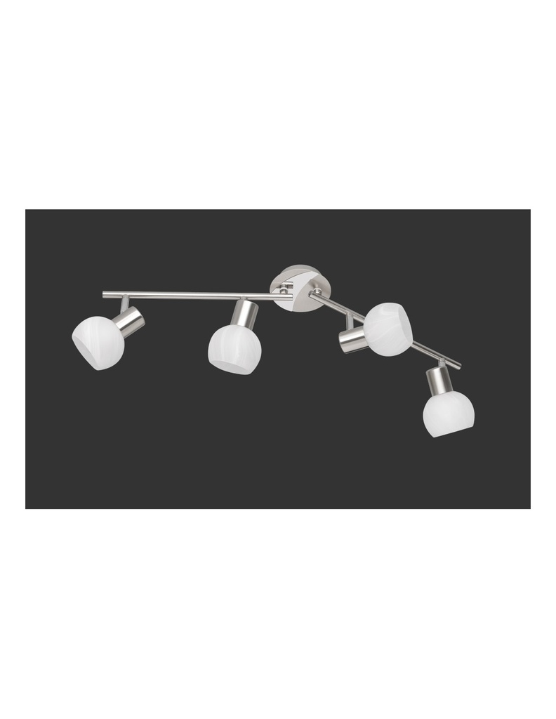 Faretto da Soffitto Orientabile Antibes Nichel - 4 LED