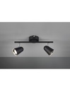 Faretto Nero 2 Spot Led L34 cm