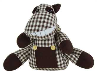 Fermaporta in tessuto a forma di cane - 29 x 23 x 24 cm