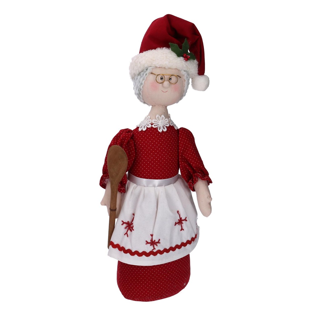 Fermaporta in tessuto rosso 15x12x40 cm