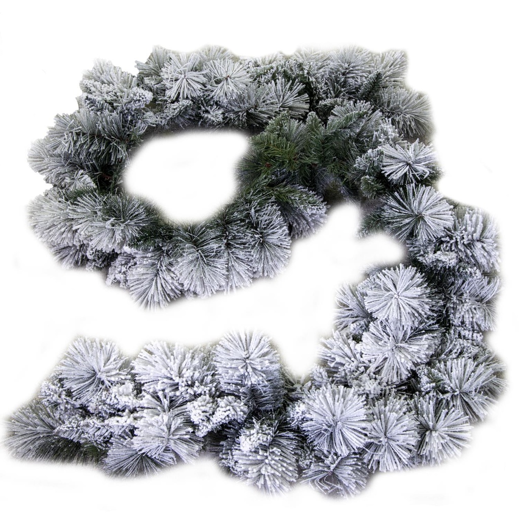 Festone innevato verde ø24x270 cm - Monte Bonifato