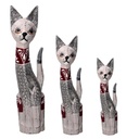 Gatto legno grigio h60/80/100