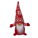 Gnomo Tessuto Seduto Rosso 15x13x45 cm