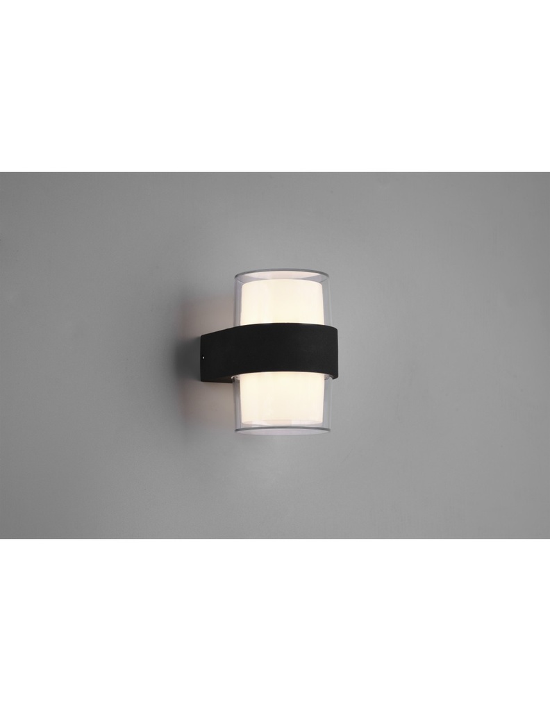 Applique da parete rotonda con doppia emissione LED IP54 Molina Trio Lighting