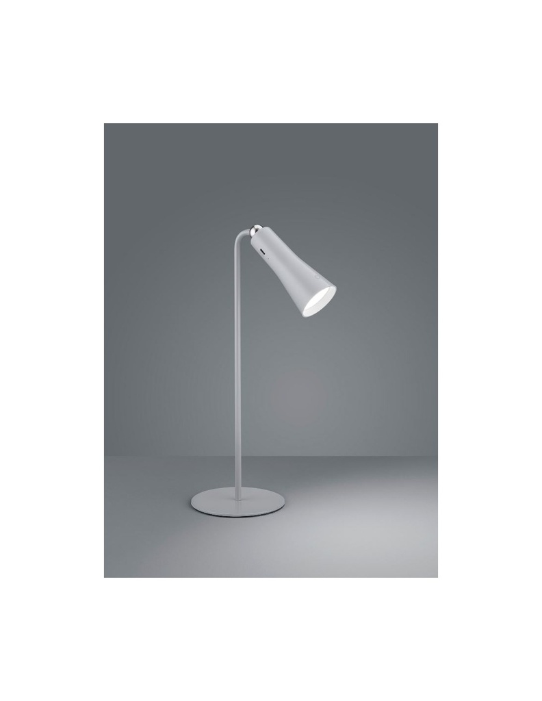 Lampada da Tavolo Componibile Grigia con LED Touch Dimmer e Batteria