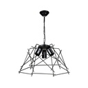 Lampada a sospensione Tena MDL3854 luci in metallo nero asimmetrico