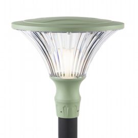 Lampada da esterno in alluminio pressofuso - Luce diretta e diffusore trasparente - 50W salvia