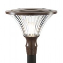 Lampada da esterno in alluminio pressofuso, diffusore trasparente, 60mm x 160mm, IP65 corten