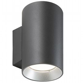 Lampada da parete in alluminio pressofuso con diffusori in vetro trasparente - 20W, 2120 lumen, luce calda