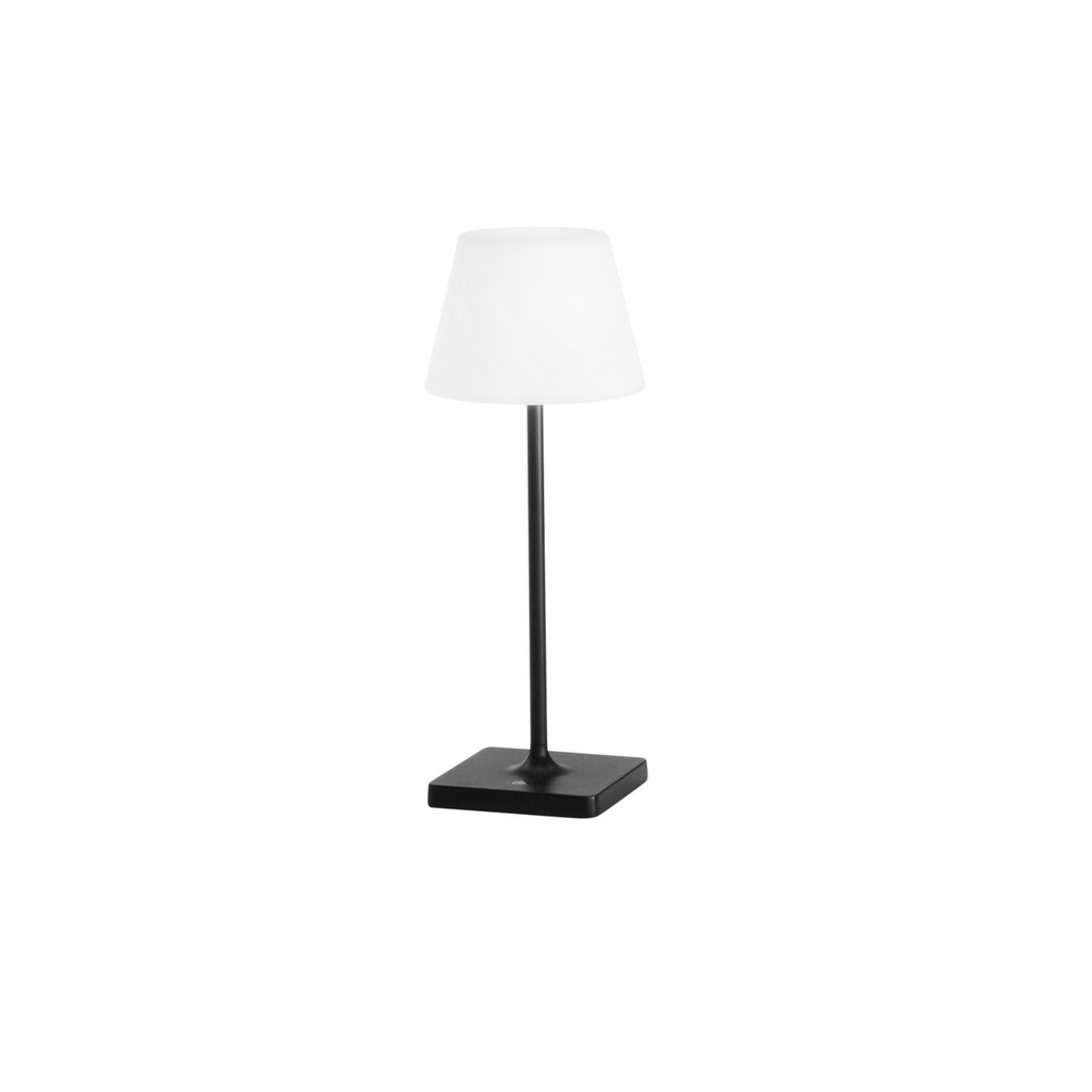 Lampada da tavolo elegante e funzionale, 15cm x 15cm x 39cm, in metallo di alta qualità, colore nero