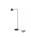 Lampada da terra LED in metallo nero e base di marmo, 25cm x 45.5cm x 129.5cm