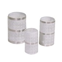 Lanterna metallo bianco tonda 17x16x25,5 cm