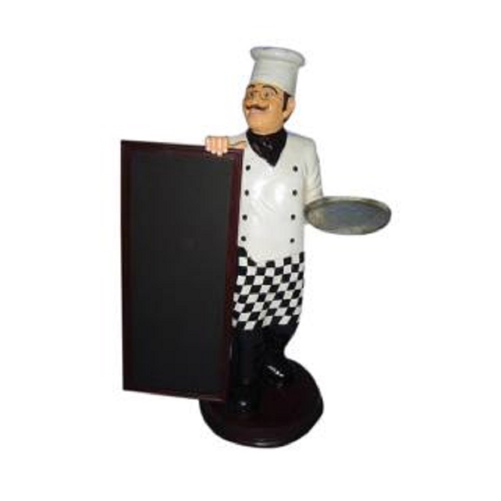 Lavagna legno cuoco con occhiali 45x50x100 cm