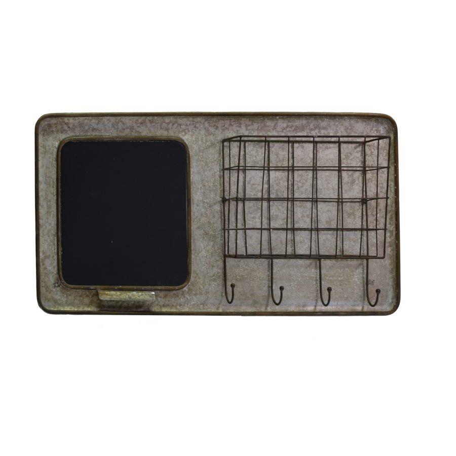 Lavagna Metallo con Appendino 4 Posti Rettangolare 78x12x38.5 cm