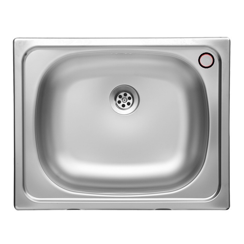 Lavello da cucina una vasca in acciaio inox satinato da incasso 40x50 cm