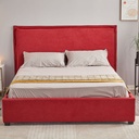 Letto Matrimoniale Contenitore Tessuto Rosso  170x206x118 cm