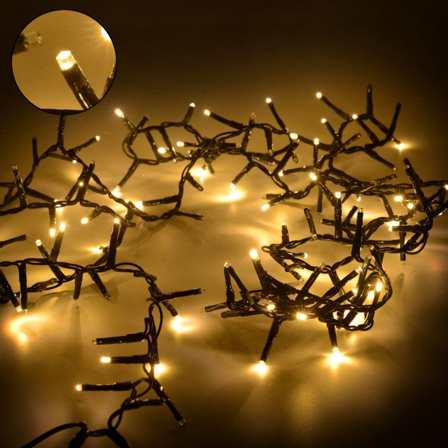 Luce Filo 150 Mini LED Bianco Caldo con Controller, 300 cm di Altezza Fissa, Uso Esterno