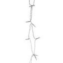 Luce filo trasparente con 80 led 5mm biancocaldo, lunghezza 750cm