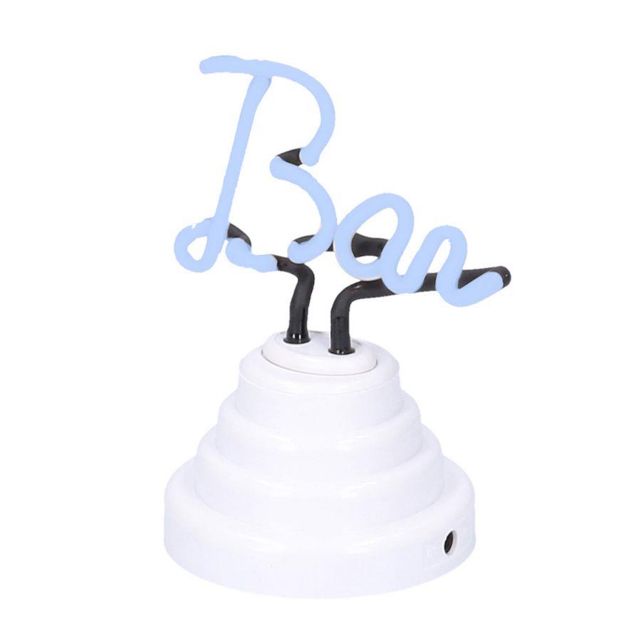 Luce scritta bar neon azzurro 10x12,5x17 cm