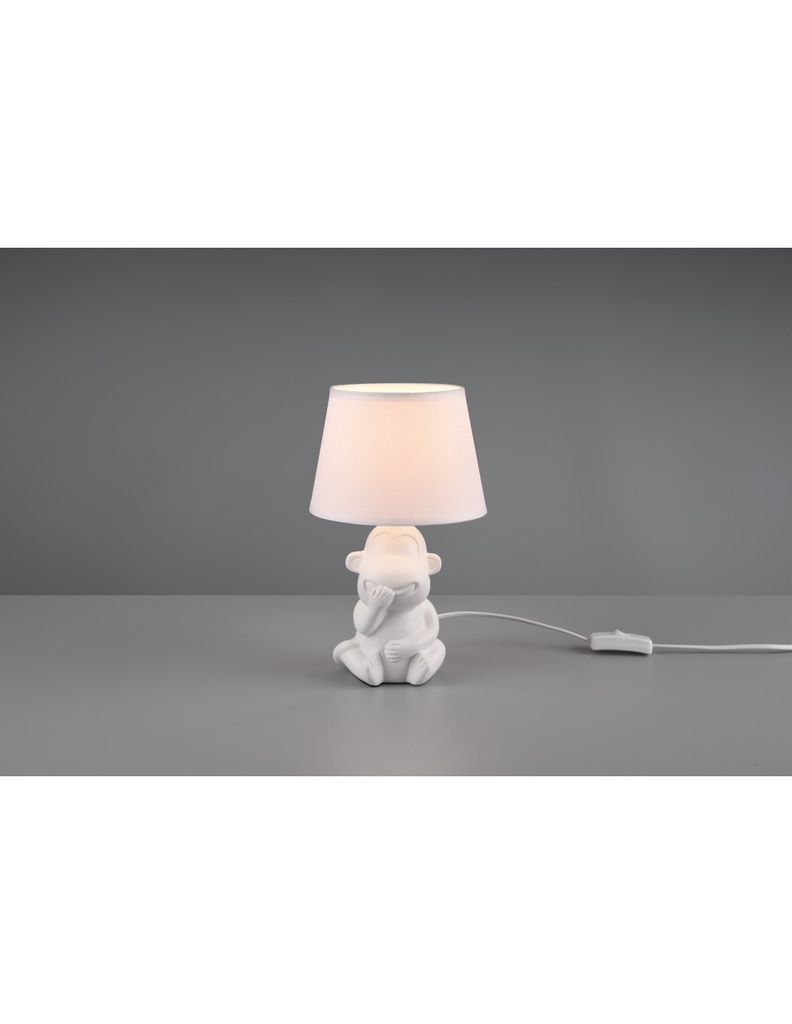 Lumetto Chita Ceramica Scimmietta "Non Parlo" Bianco Trio Lighting