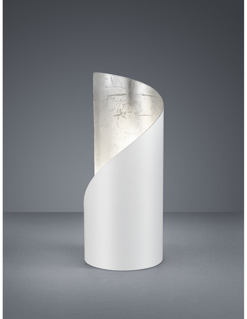 Lumetto Lampada Da Tavolo 1xE14 Frank Bianco E Argento Ø10 cm Trio Lighting