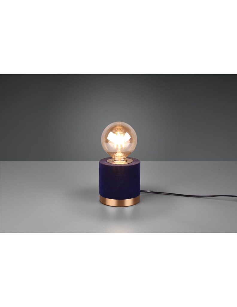 Lumetto Tavolo Judy Velluto Blu Ø11 cm Trio Lighting