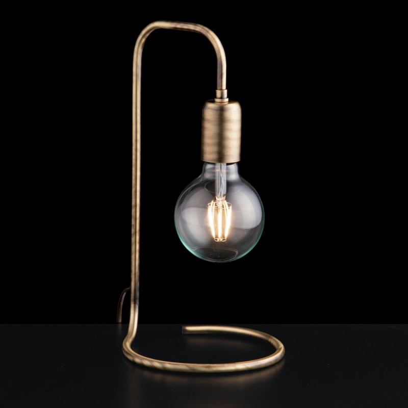 Lumetto urban industrial in ferro spazzolato cm 27