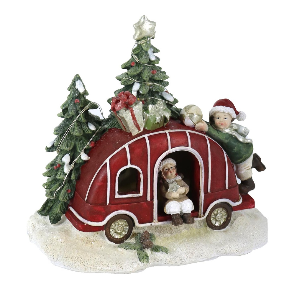 Macchina Resina LED Rosso 18x12x16 cm