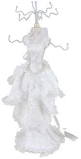 Manichino abito lungo bianco ca-5233 15x10x37 cm