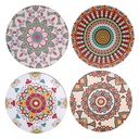 Mattonella legno assortiti crema tondo ø20x0,5 - Confezione 4pz