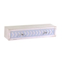 Mensola in legno cipro con cassetto shabby - 21 x 80 x 16,5 cm