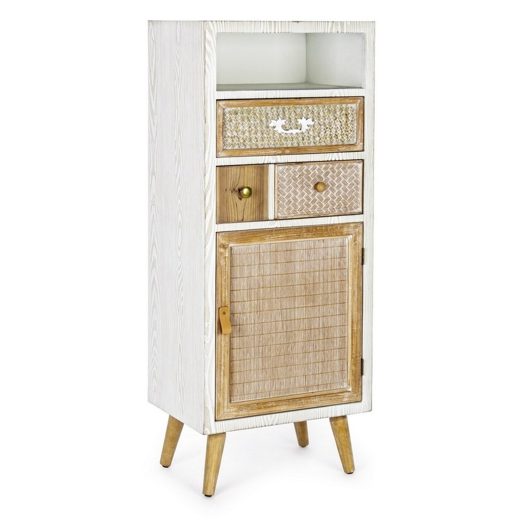 Mobile 1 Anta 2 Cassetti Eloise in Legno Naturale 48x35x121h cm
