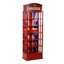 Mobile Libreria Rosso 6 Ripiani 1 Cassetto 48x27x146 cm