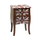 Mobiletto London 2 cassetti in legno - 40x30x60 cm
