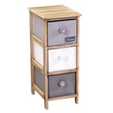 Mobiletto Brenda Cassettiera Bottone 3 Cassetti 26x32x63 cm