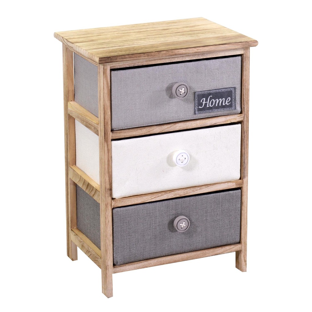 Mobiletto Brenda Cassettiera Bottone 3 Cassetti 40x29x58cm