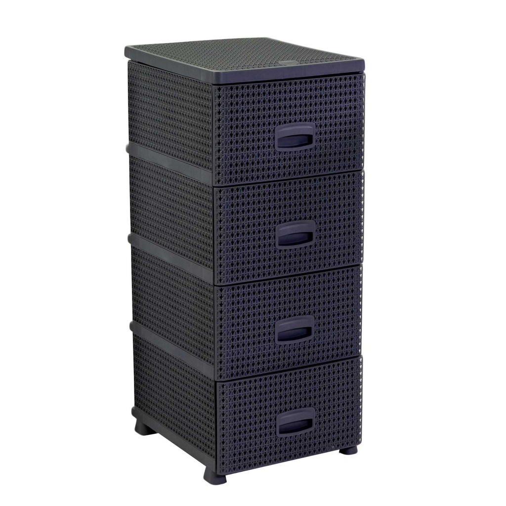 Mobiletto Cassettiera 4 Cassetti Antracite 43x36,8h89,4 cm
